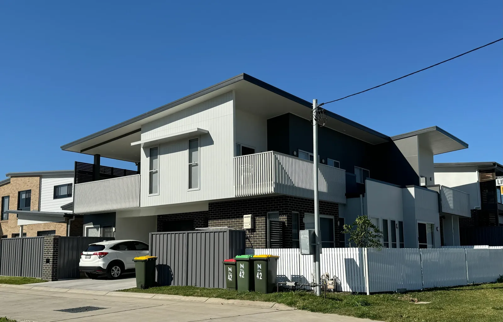 Two-storey strata duplex with fresh exterior paint